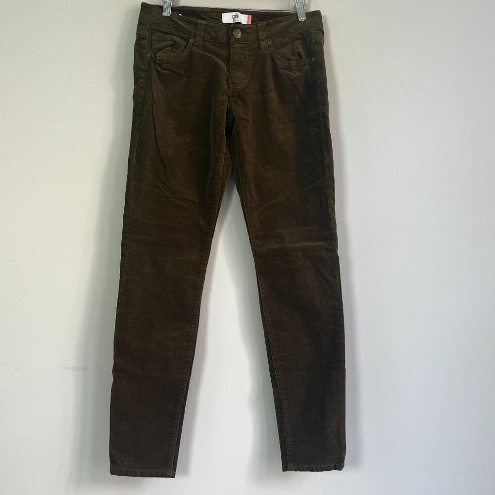 2/$30 Cabi Corduroy Green Skinny Jeans Size 6